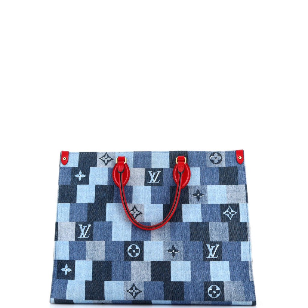 OnTheGo Tote Damier and Monogram Patchwork Denim GM