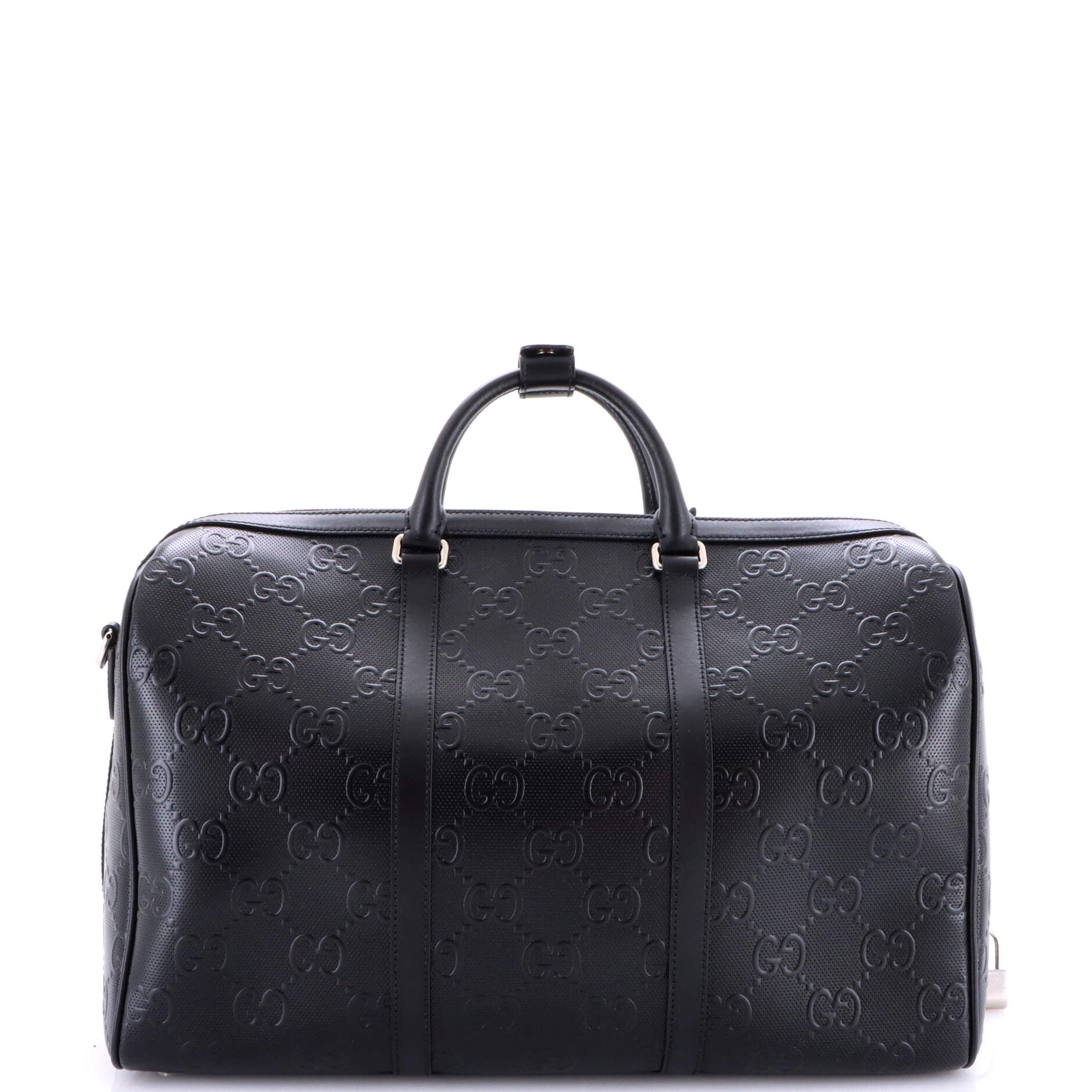 Convertible Duffle Bag GG Embossed Perforated Leather Large