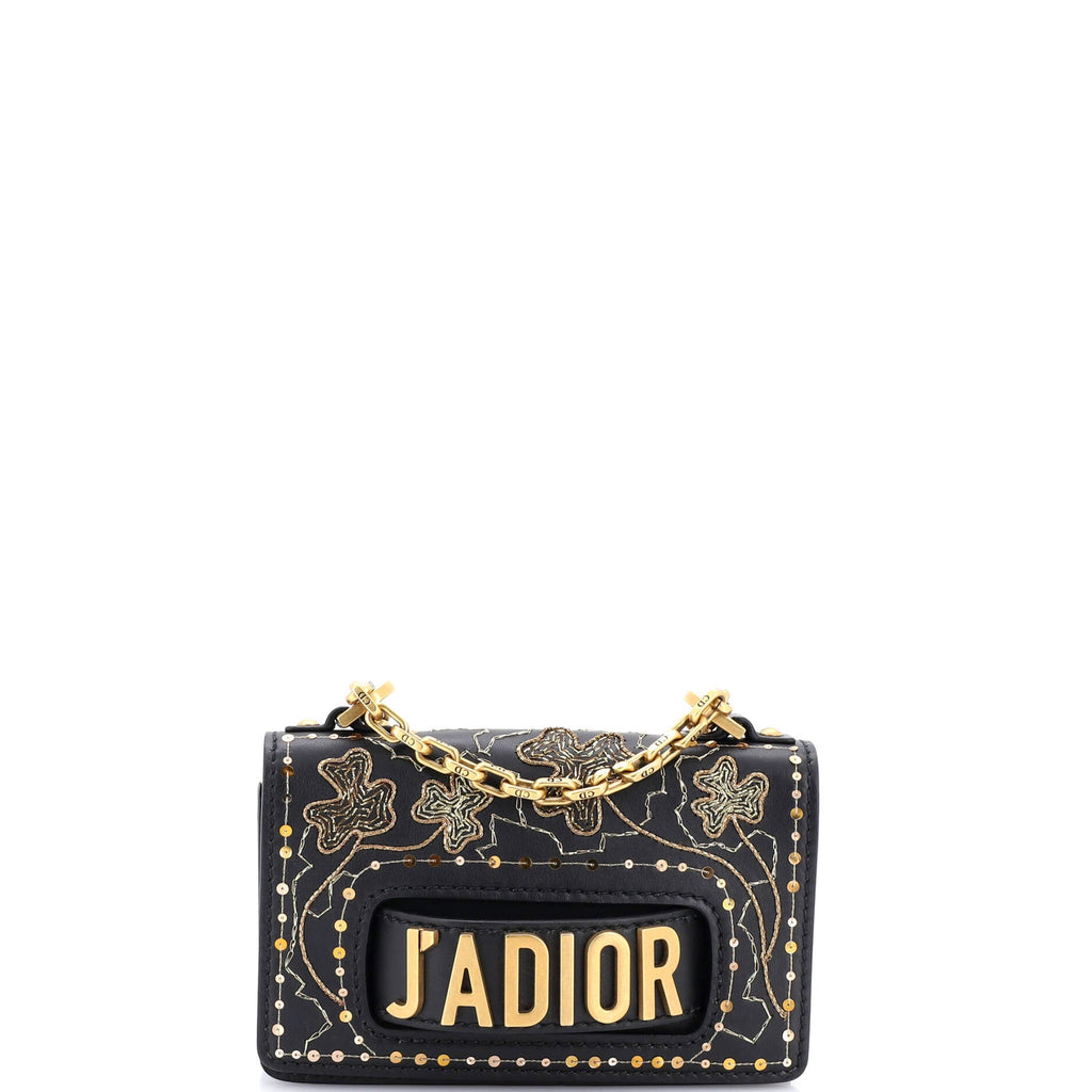 J'Adior Flap Bag Embellished Leather Mini