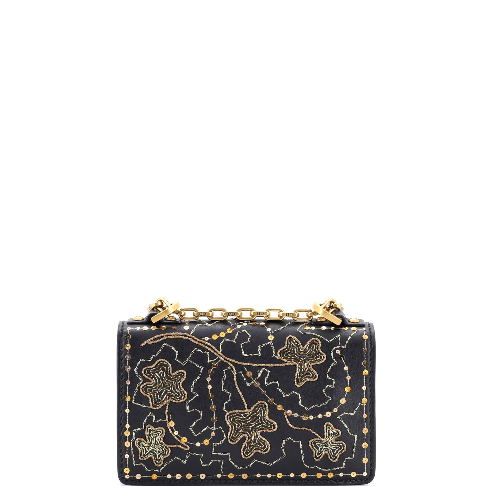 J'Adior Flap Bag Embellished Leather Mini