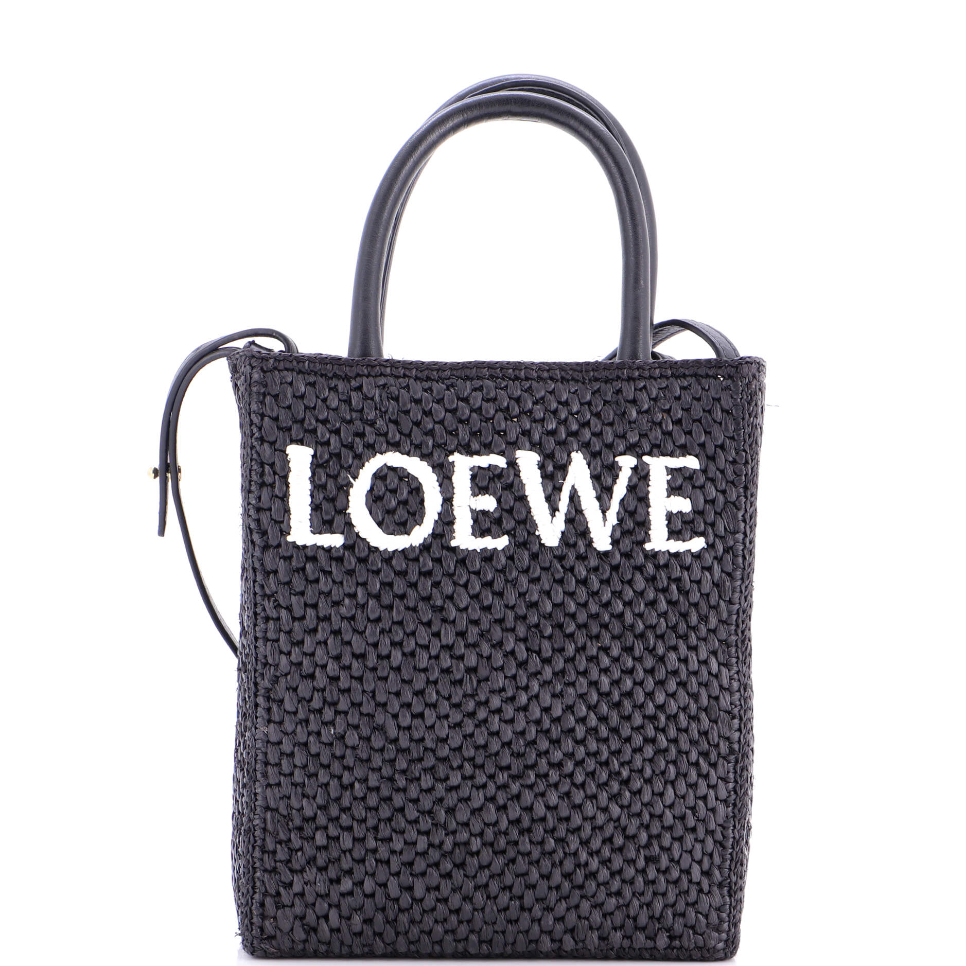 A5 Tote Raffia and Leather