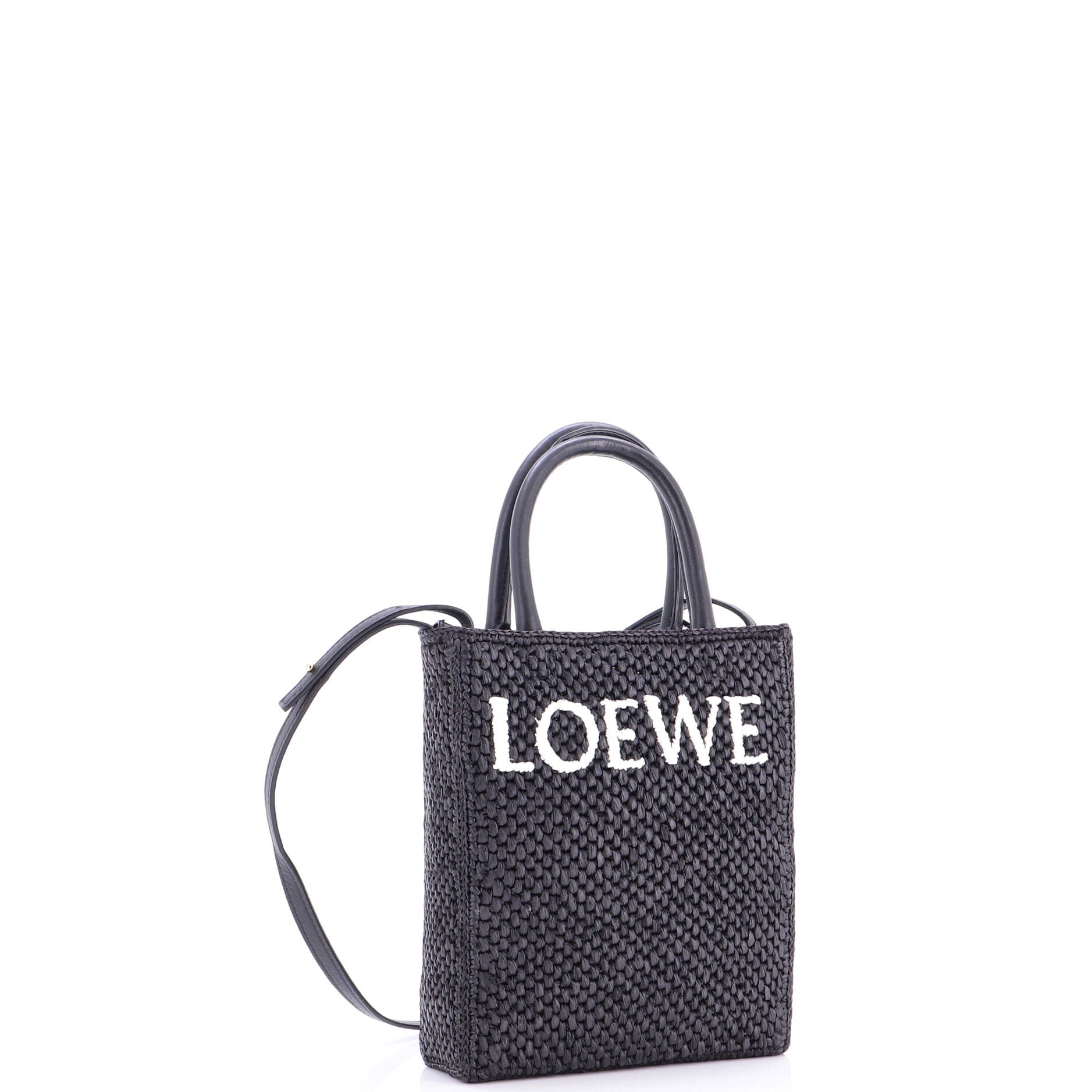 A5 Tote Raffia and Leather