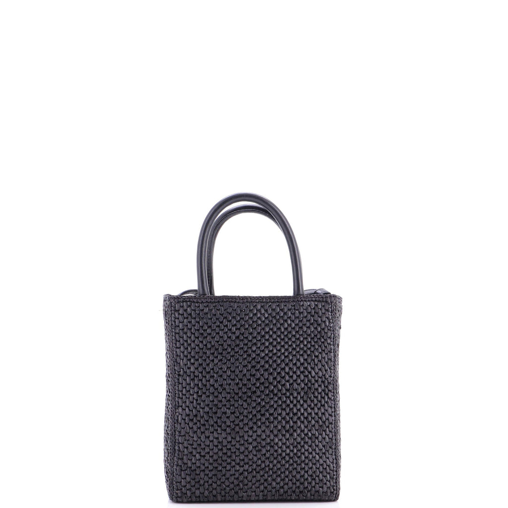 A5 Tote Raffia and Leather