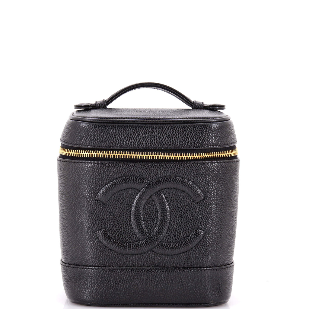 Vintage Timeless Cosmetic Case Caviar Tall