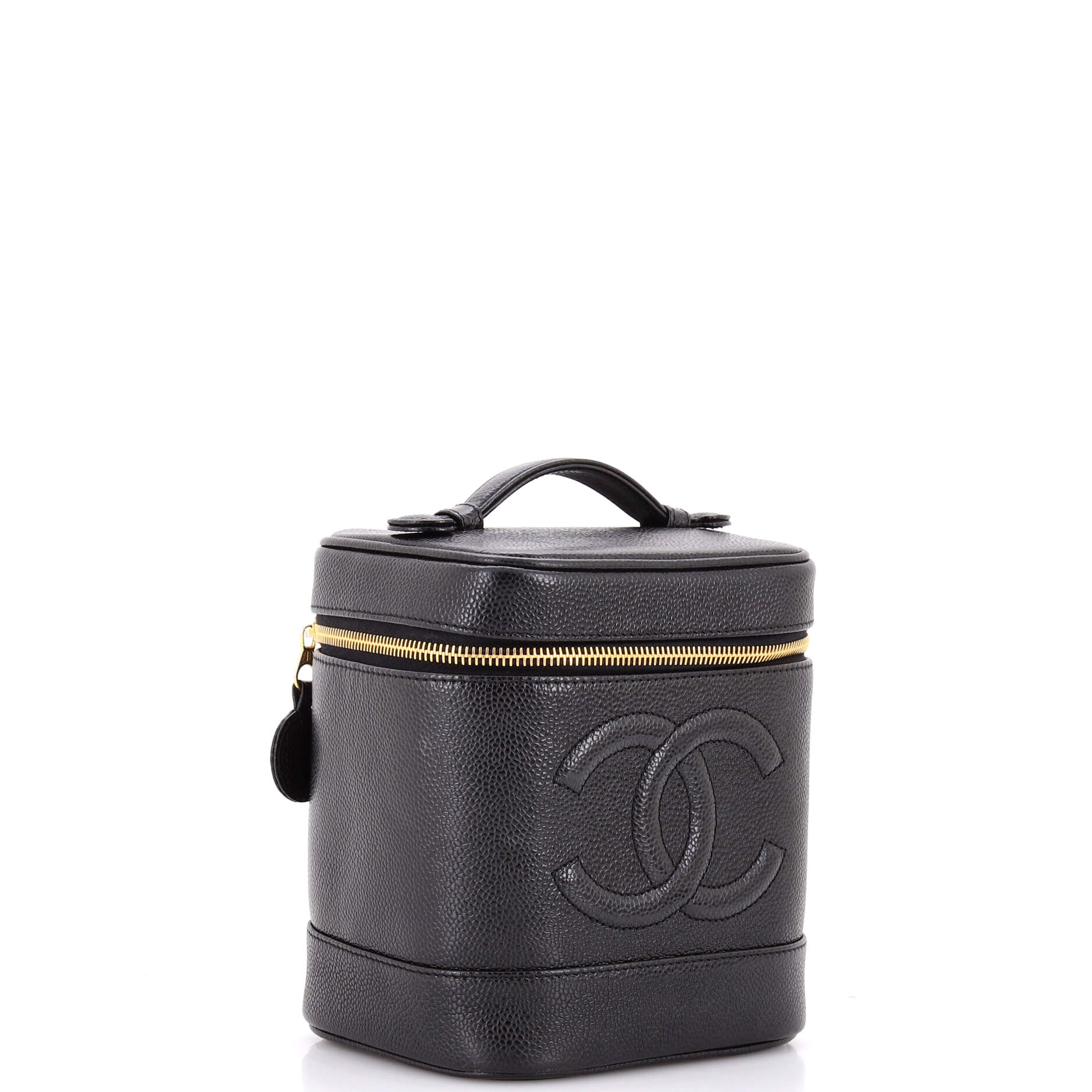Vintage Timeless Cosmetic Case Caviar Tall