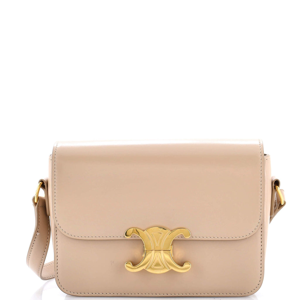 Triomphe Shoulder Bag Smooth Calfskin Teen
