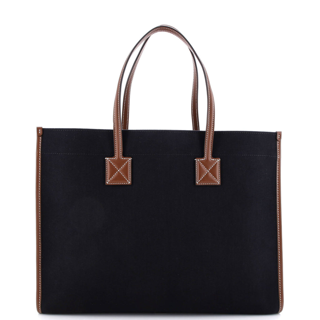 Freya Shopping Tote Canvas with Leather Medium