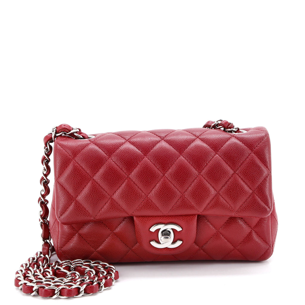 Classic Single Flap Bag Quilted Caviar Mini