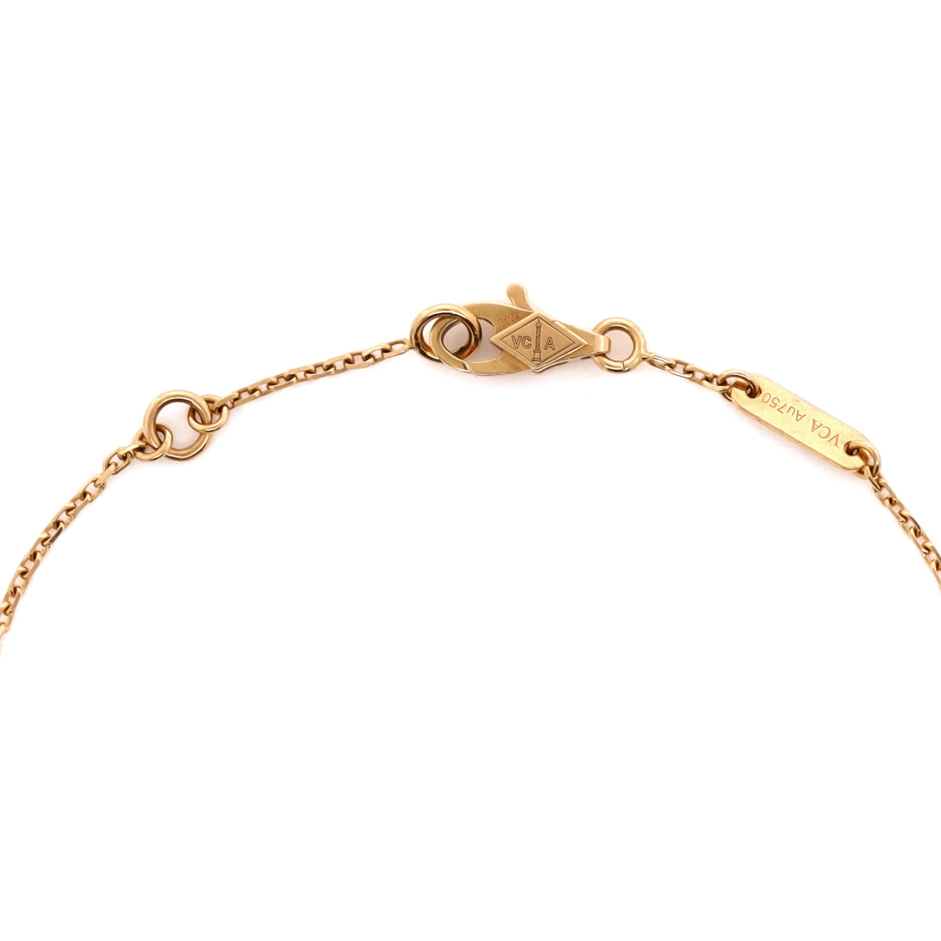 Sweet Alhambra Heart Bracelet 18K Rose Gold with Carnelian