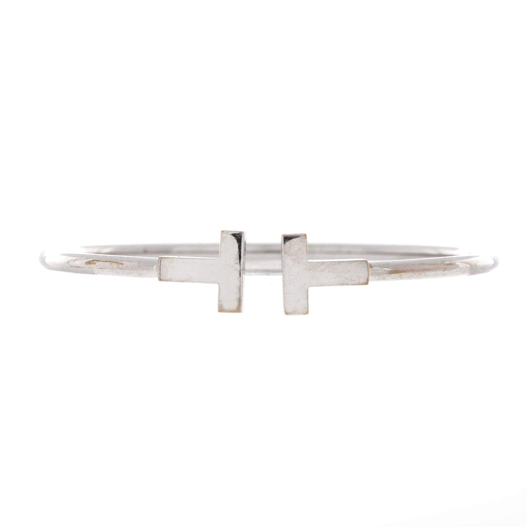 T Wire Bracelet 18K White Gold