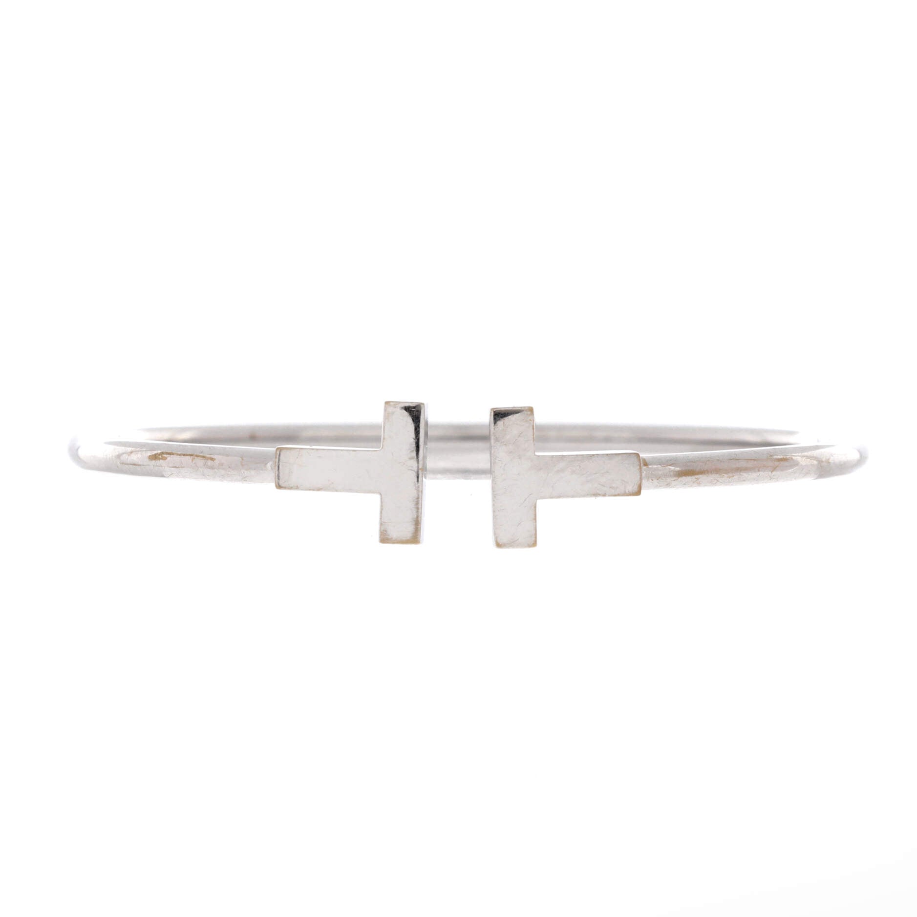 T Wire Bracelet 18K White Gold