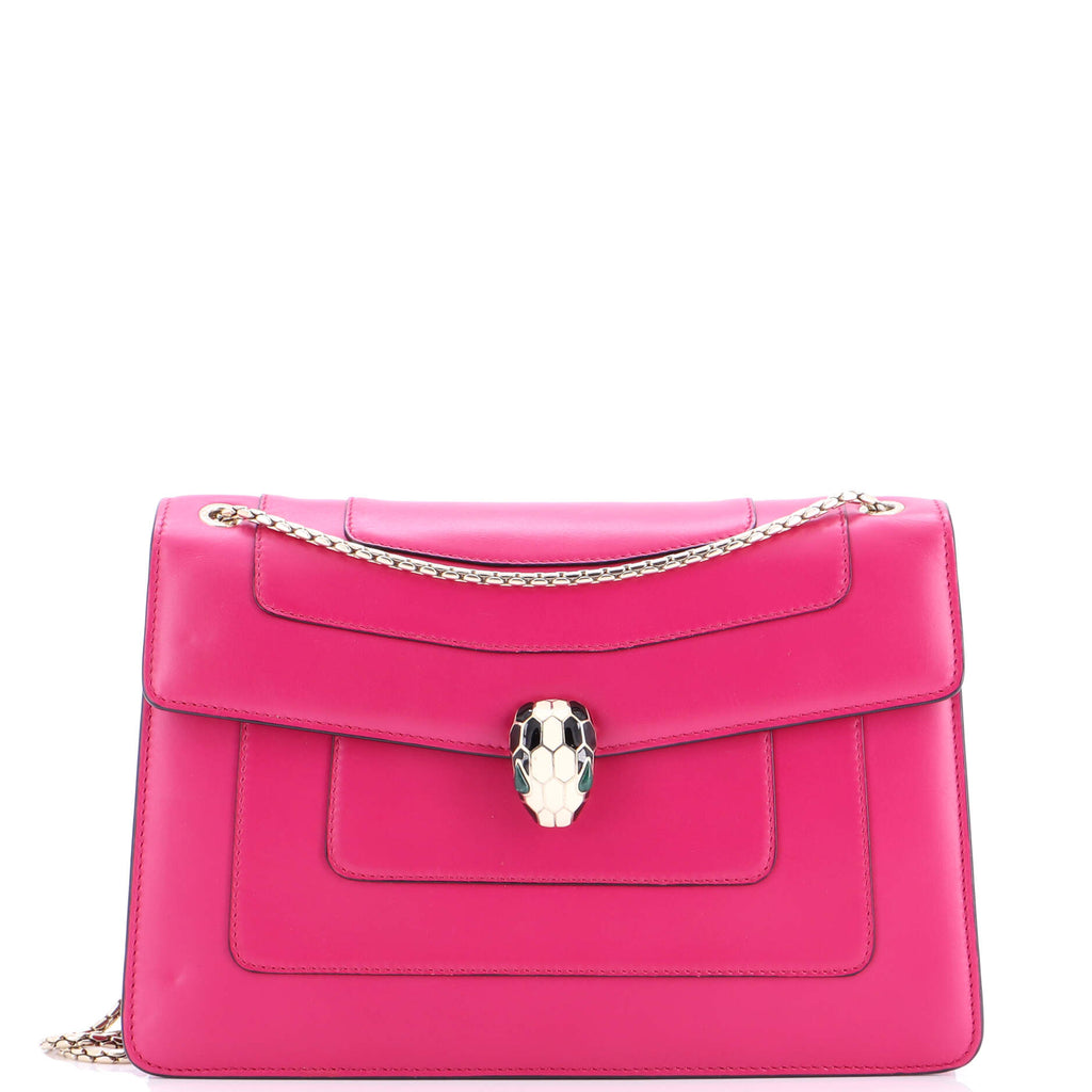 Serpenti Forever Square Shoulder Bag Leather Medium