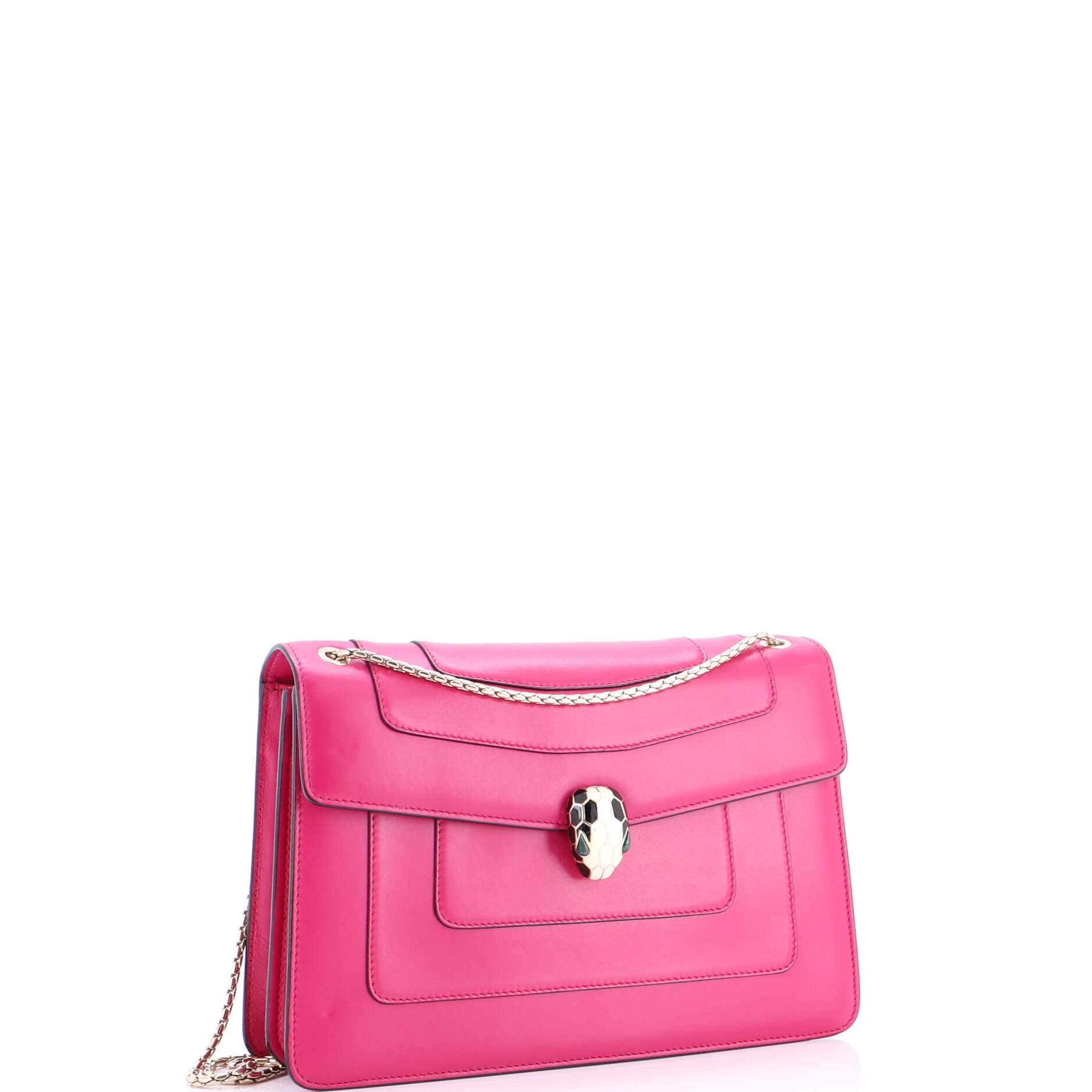 Serpenti Forever Square Shoulder Bag Leather Medium