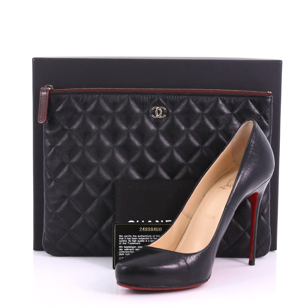 O Case Clutch Quilted Lambskin Medium