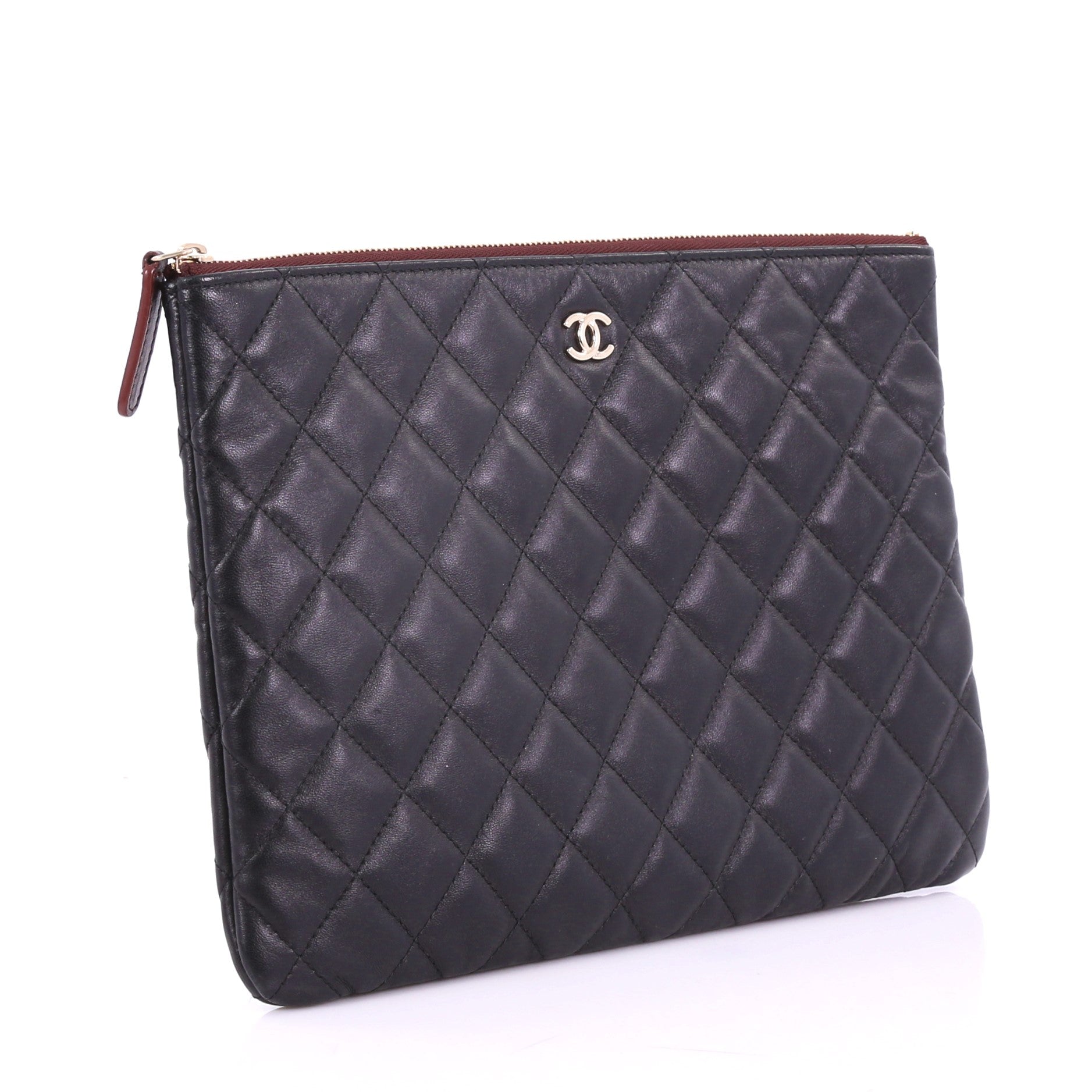 O Case Clutch Quilted Lambskin Medium