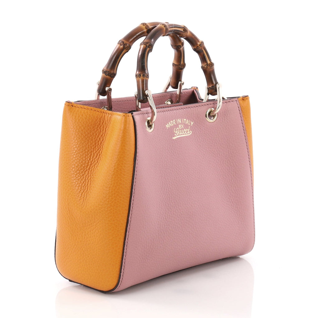 Bamboo Shopper Tote Leather Mini