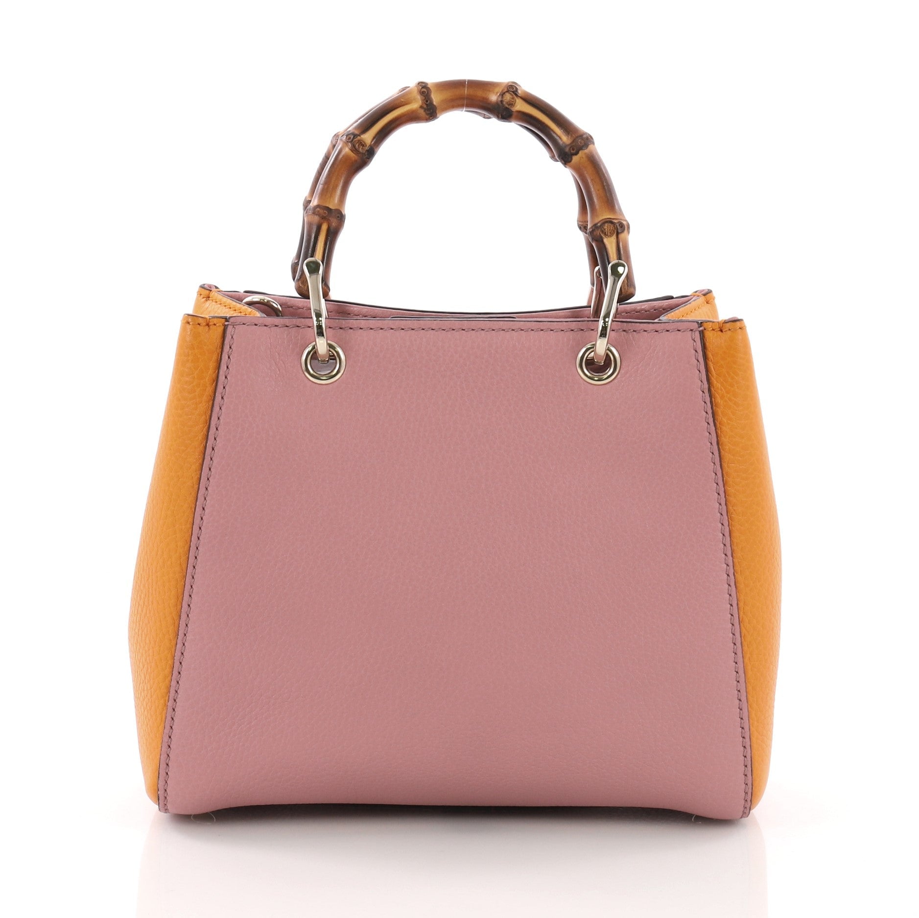 Bamboo Shopper Tote Leather Mini