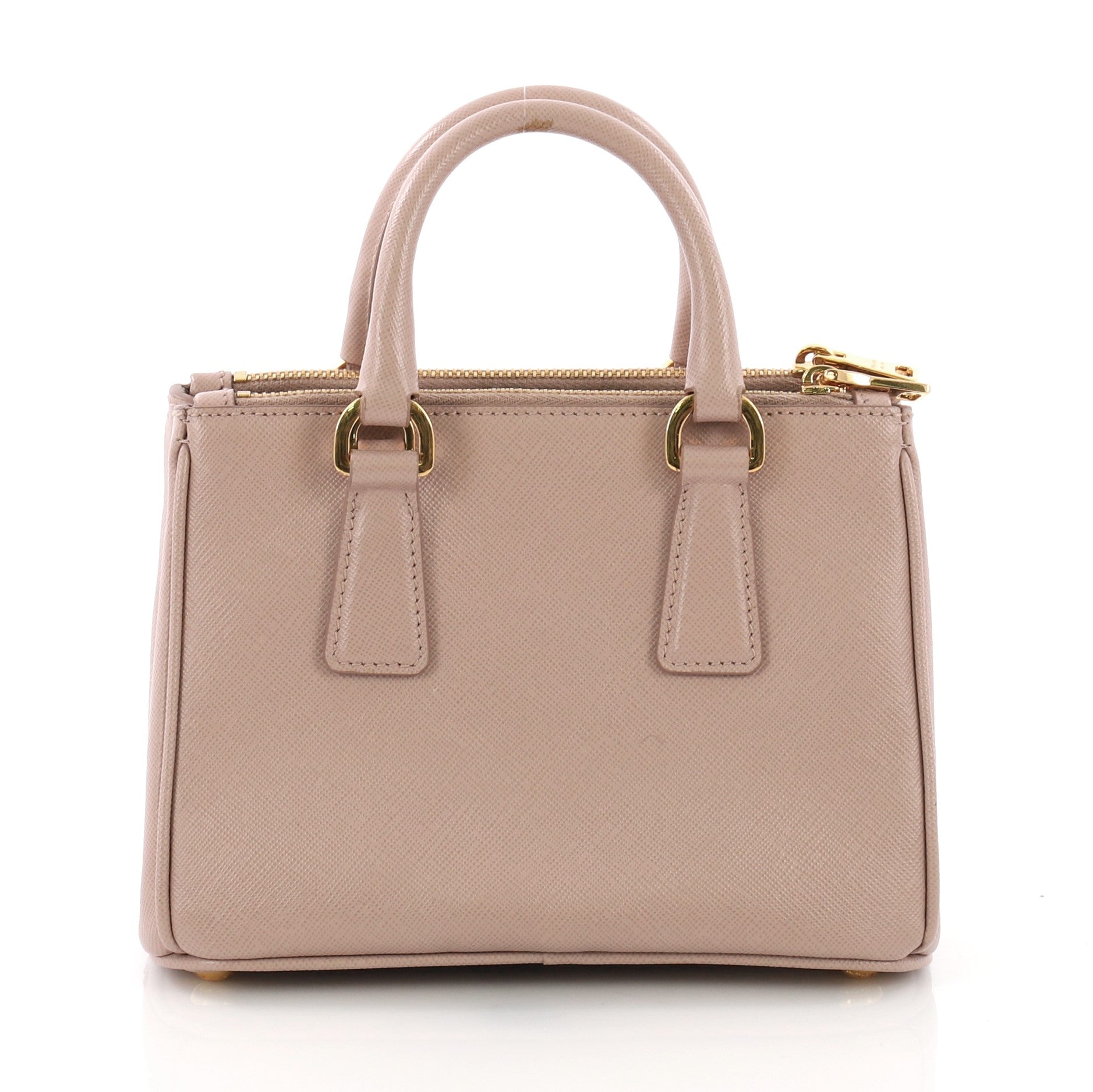 Galleria Double Zip Tote Saffiano Leather Mini