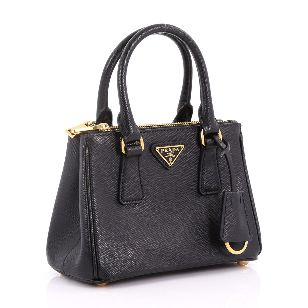 Galleria Double Zip Tote Saffiano Leather Mini