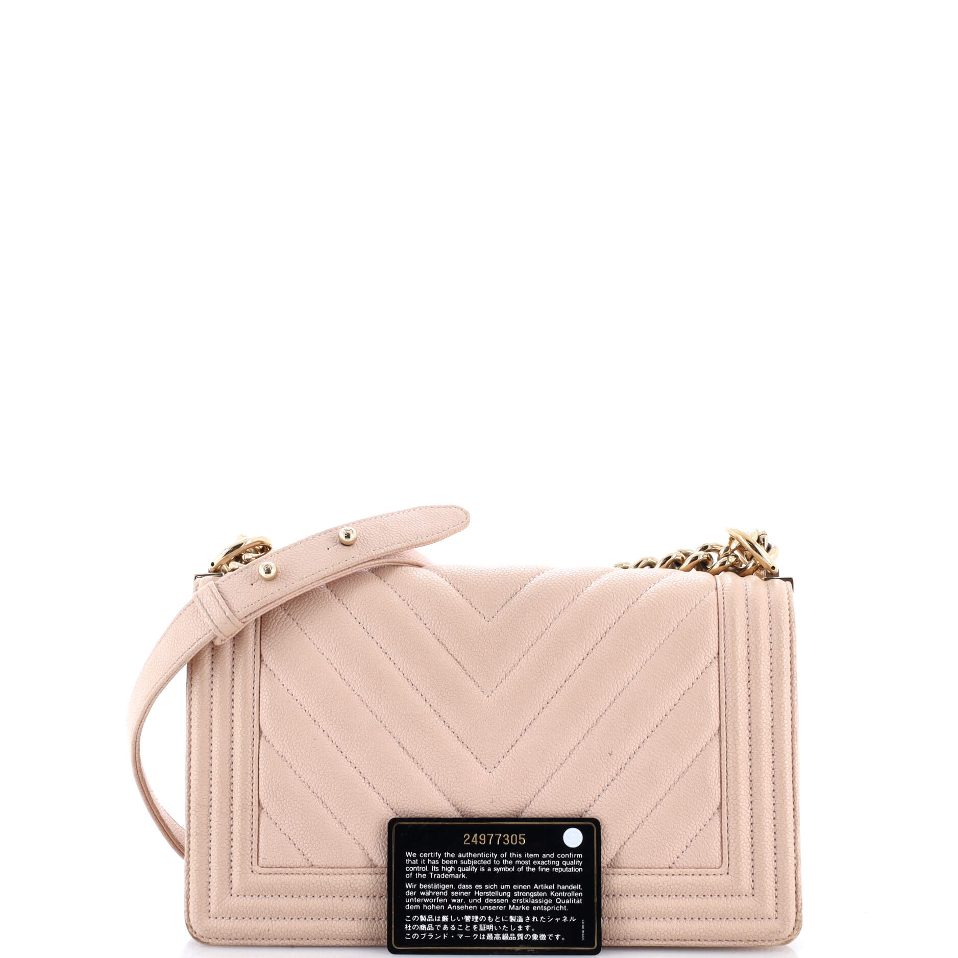 Boy Flap Bag Chevron Caviar Old Medium