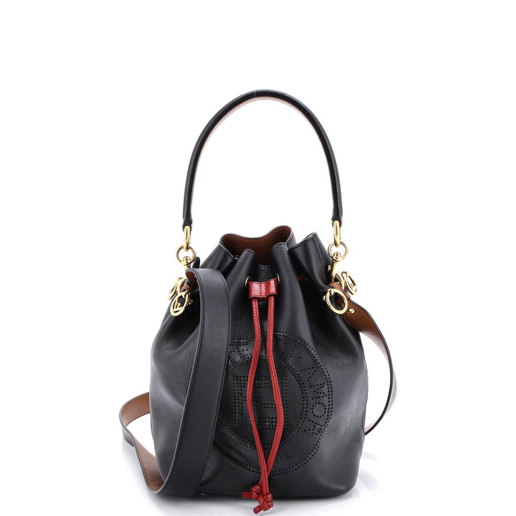 Mon Tresor Bucket Bag Perforated Leather Small