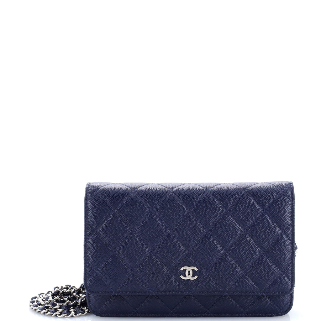 Wallet on Chain Quilted Caviar