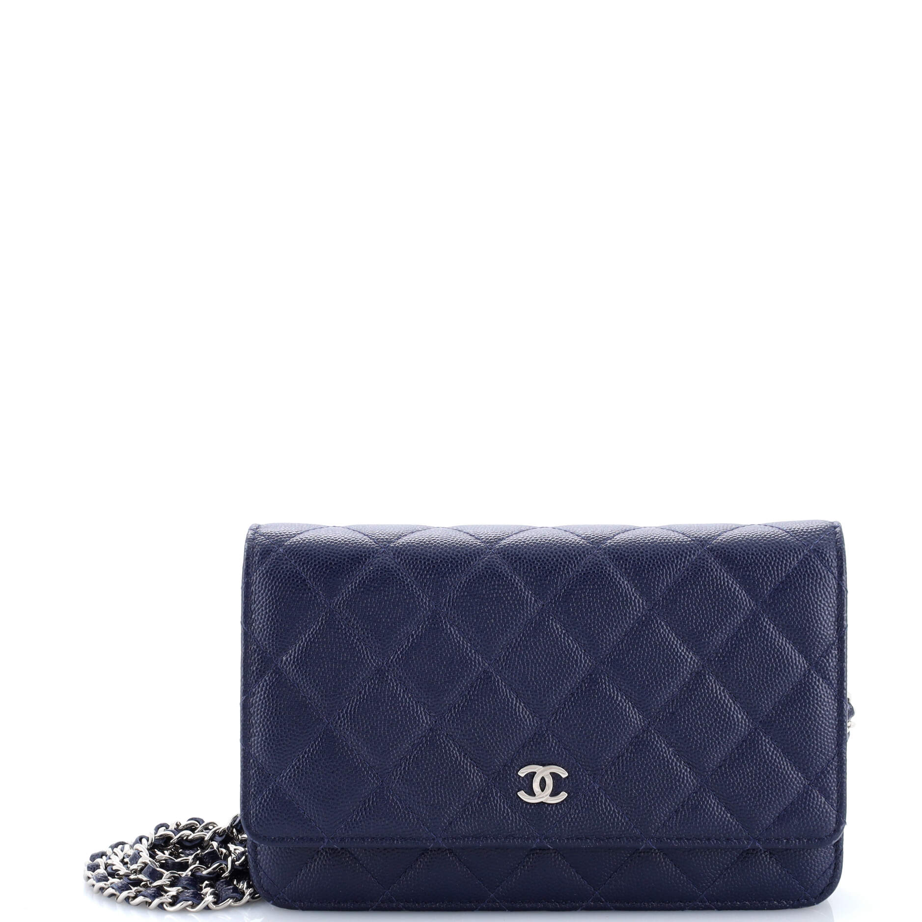 Wallet on Chain Quilted Caviar