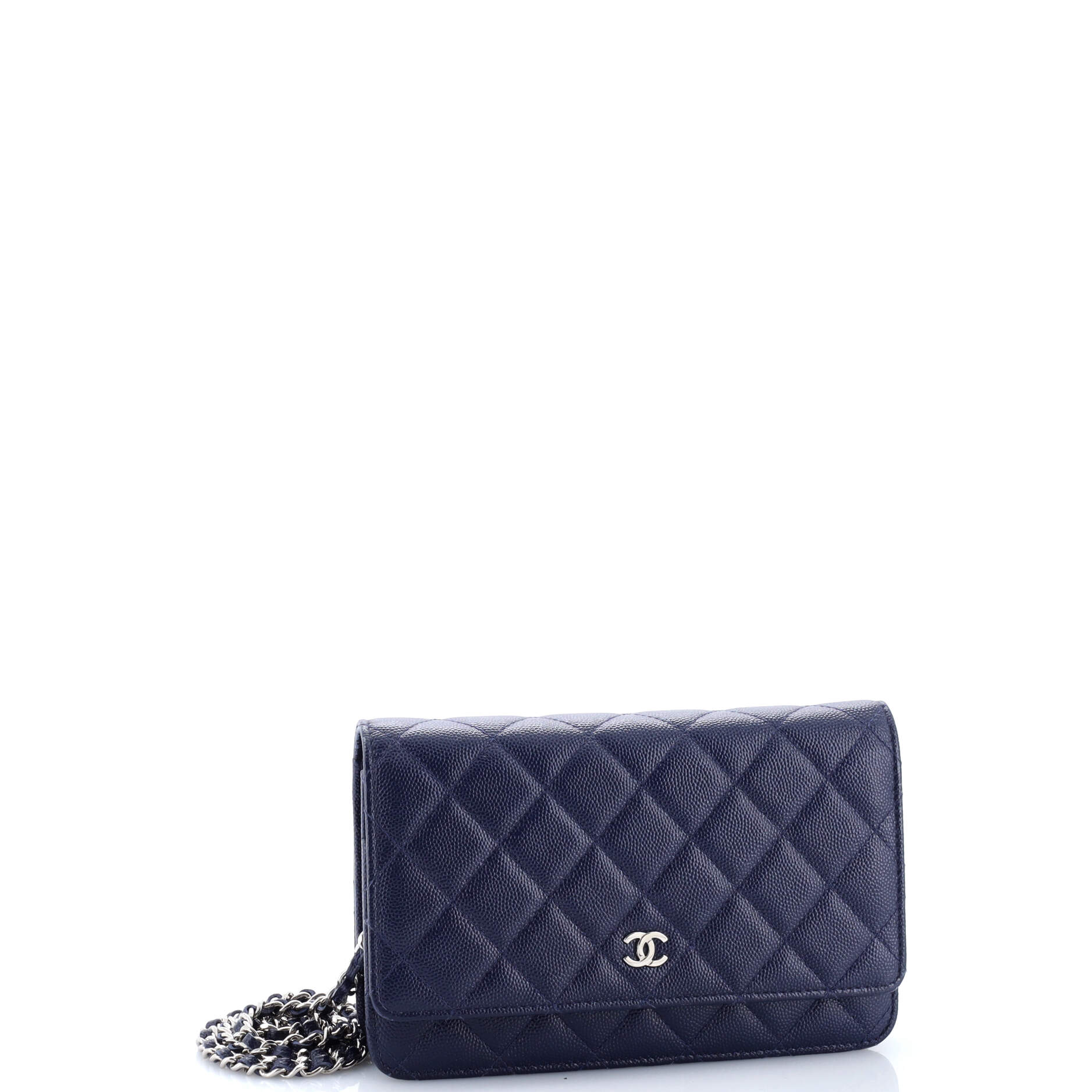 Wallet on Chain Quilted Caviar