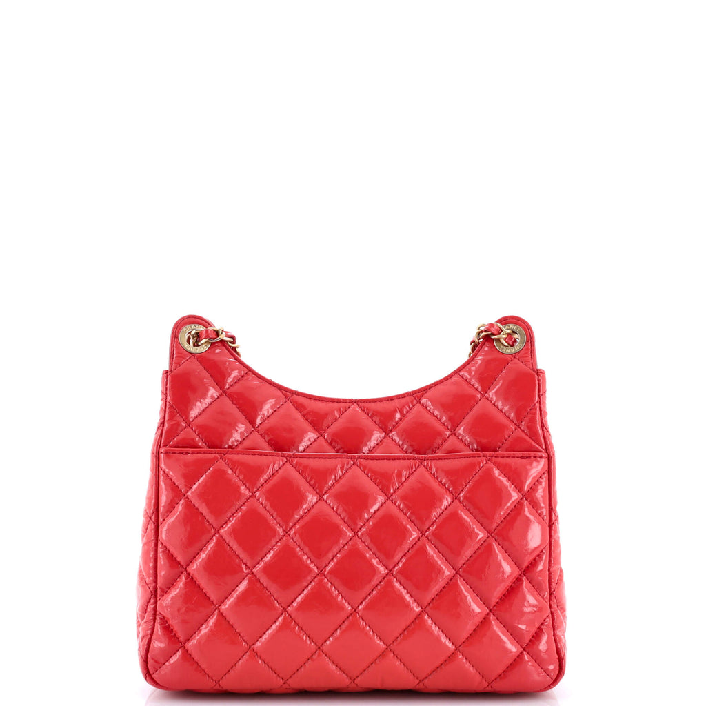 Wavy CC Hobo Quilted Crumpled Calfskin Medium