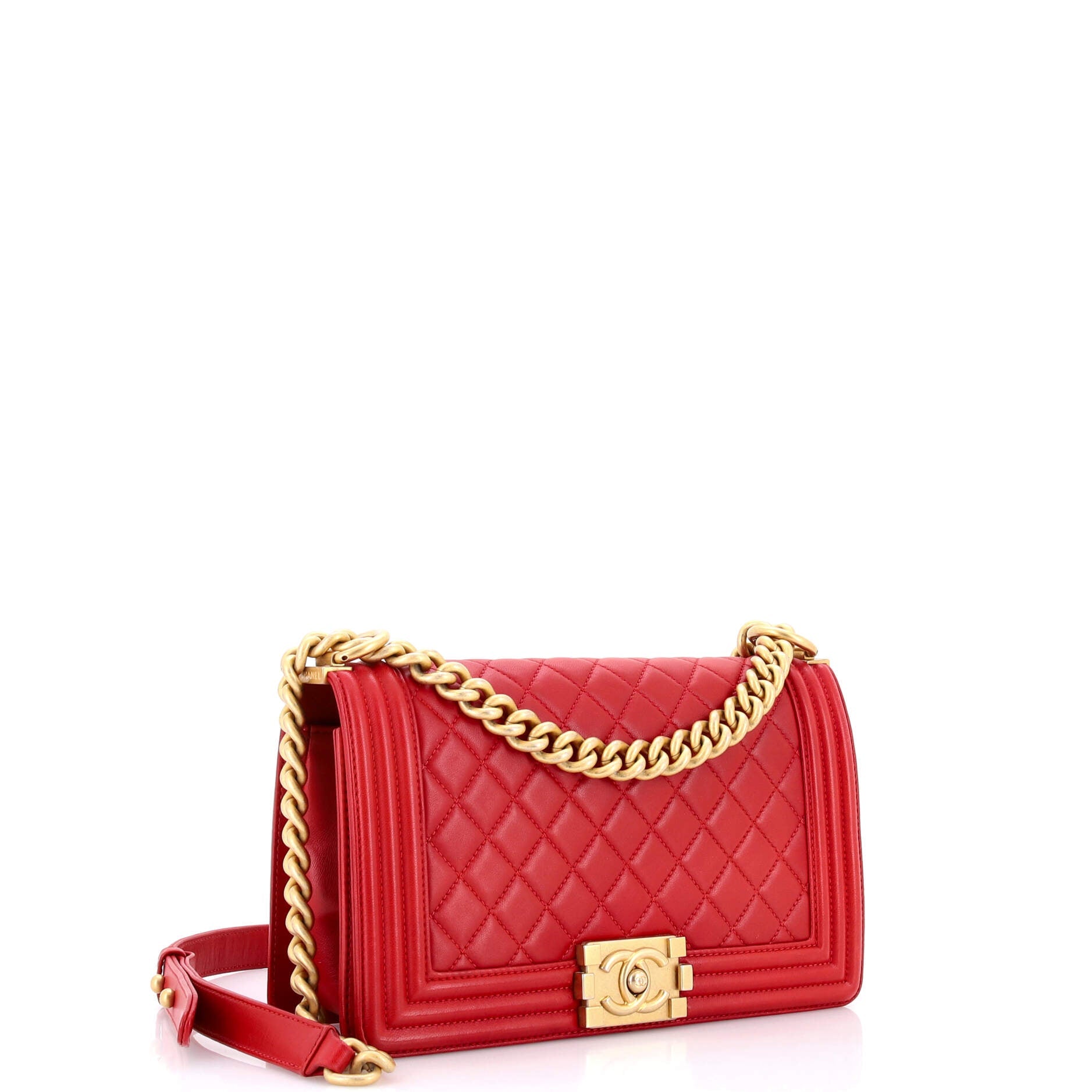 Boy Flap Bag Quilted Lambskin Old Medium