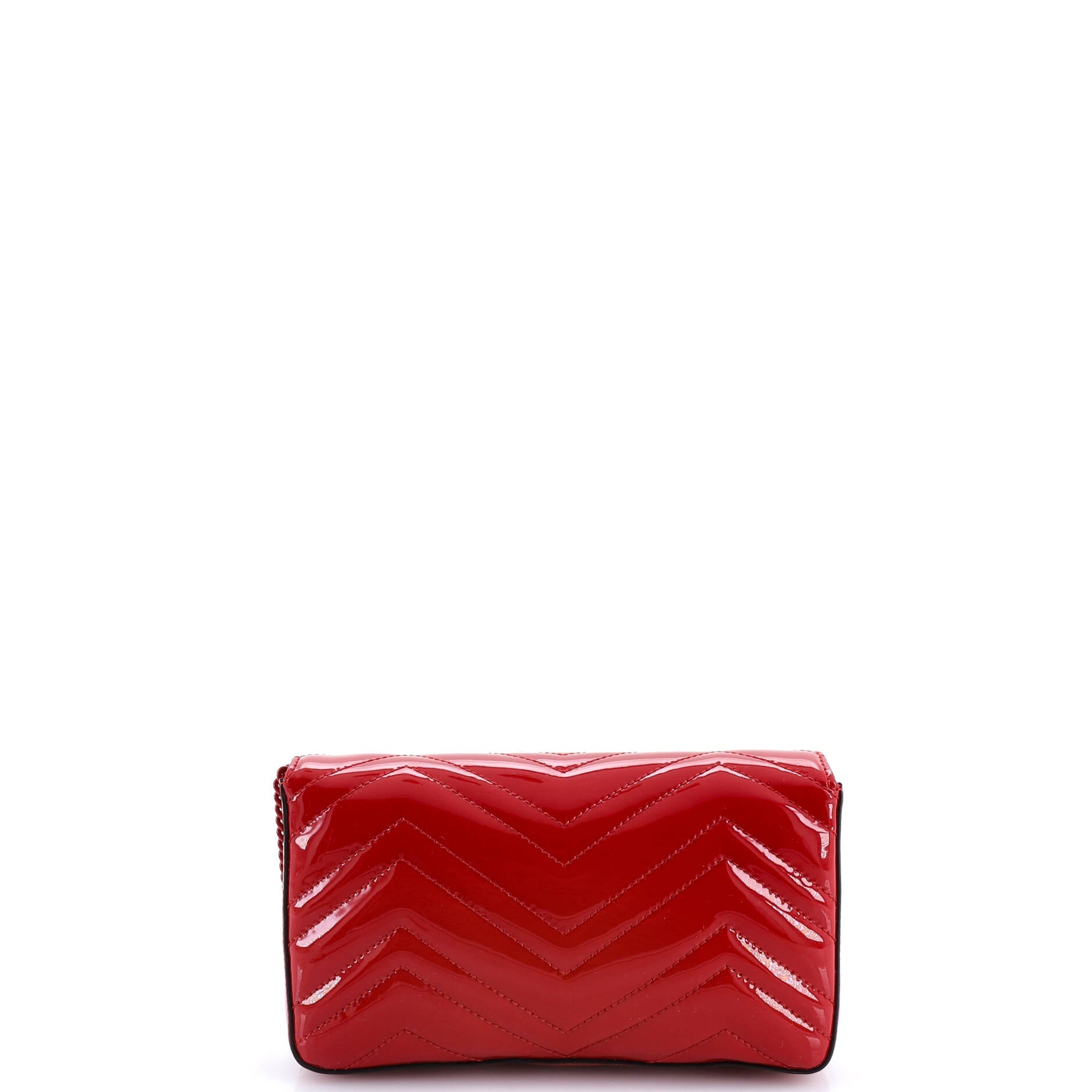 GG Marmont Flap Bag Matelasse Patent Mini