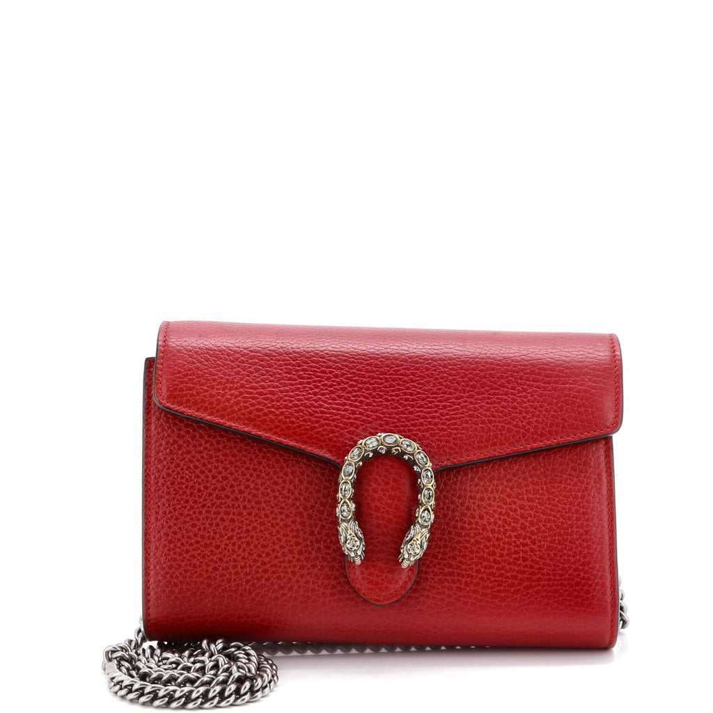 Dionysus Chain Wallet Leather with Embellished Detail Small