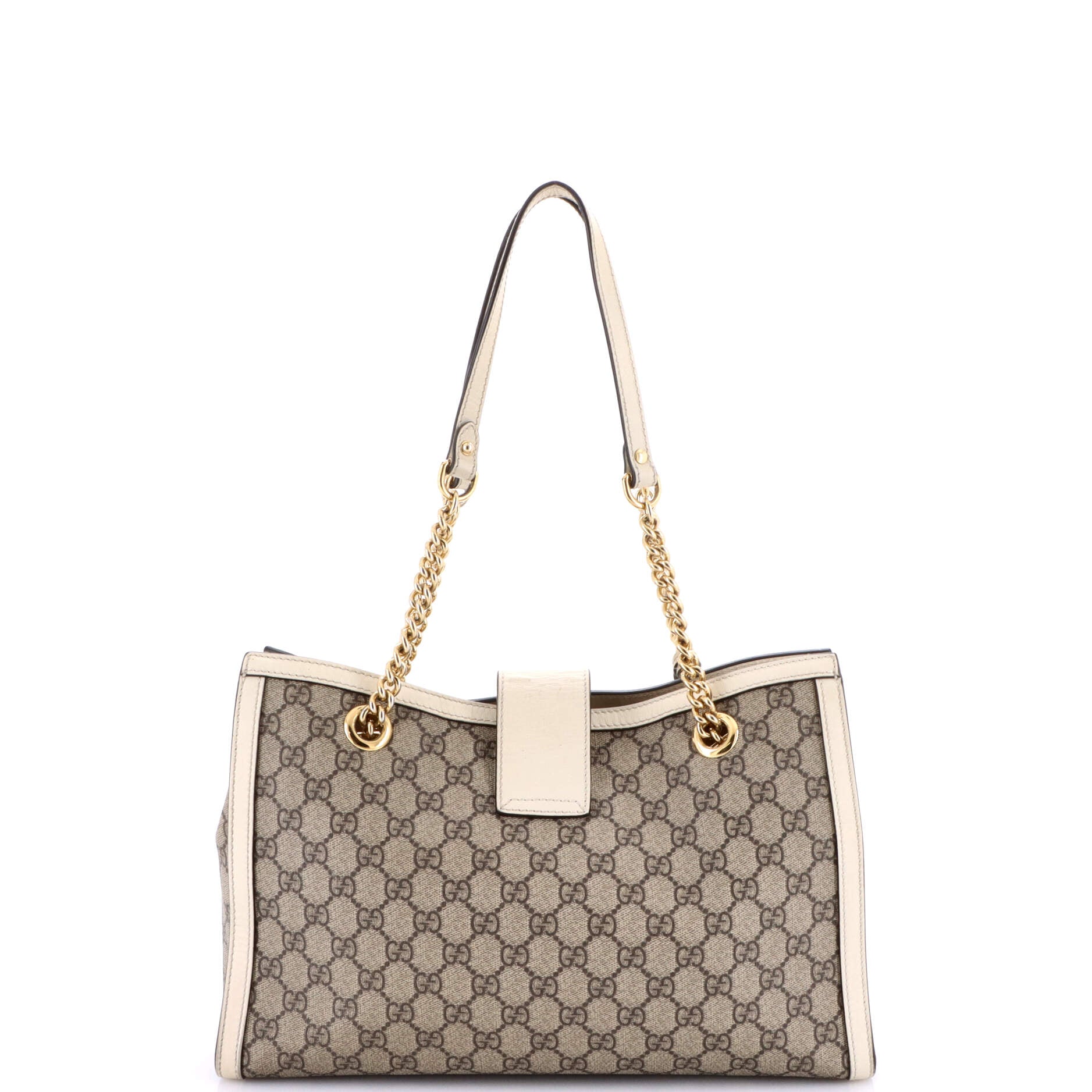 Padlock Chain Tote GG Coated Canvas with Leather Medium