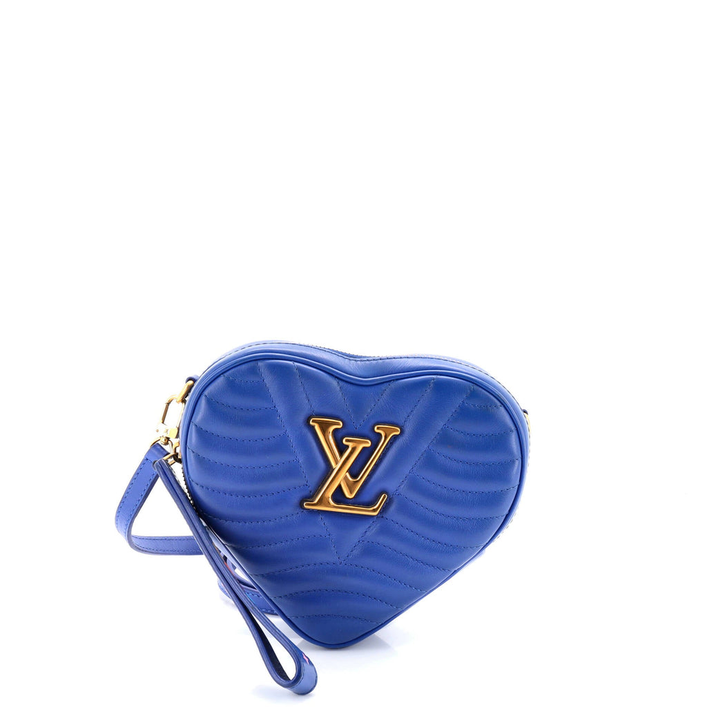 New Wave Heart Crossbody Bag Quilted Leather