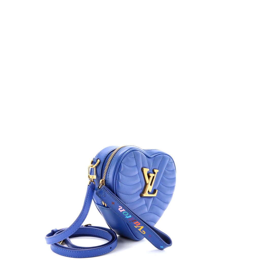 New Wave Heart Crossbody Bag Quilted Leather