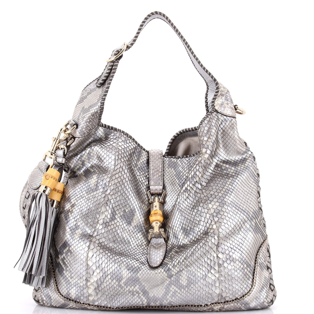 New Jackie Bag Python Large