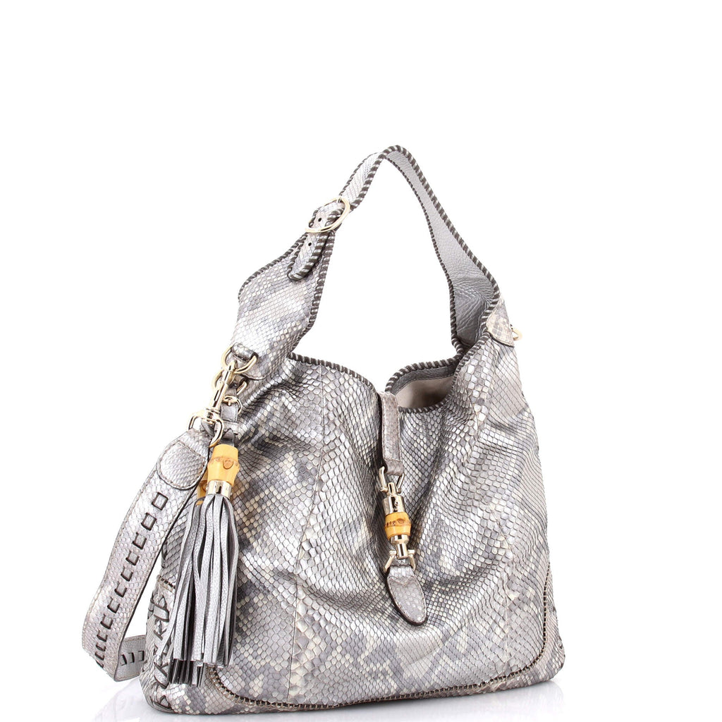 New Jackie Bag Python Large