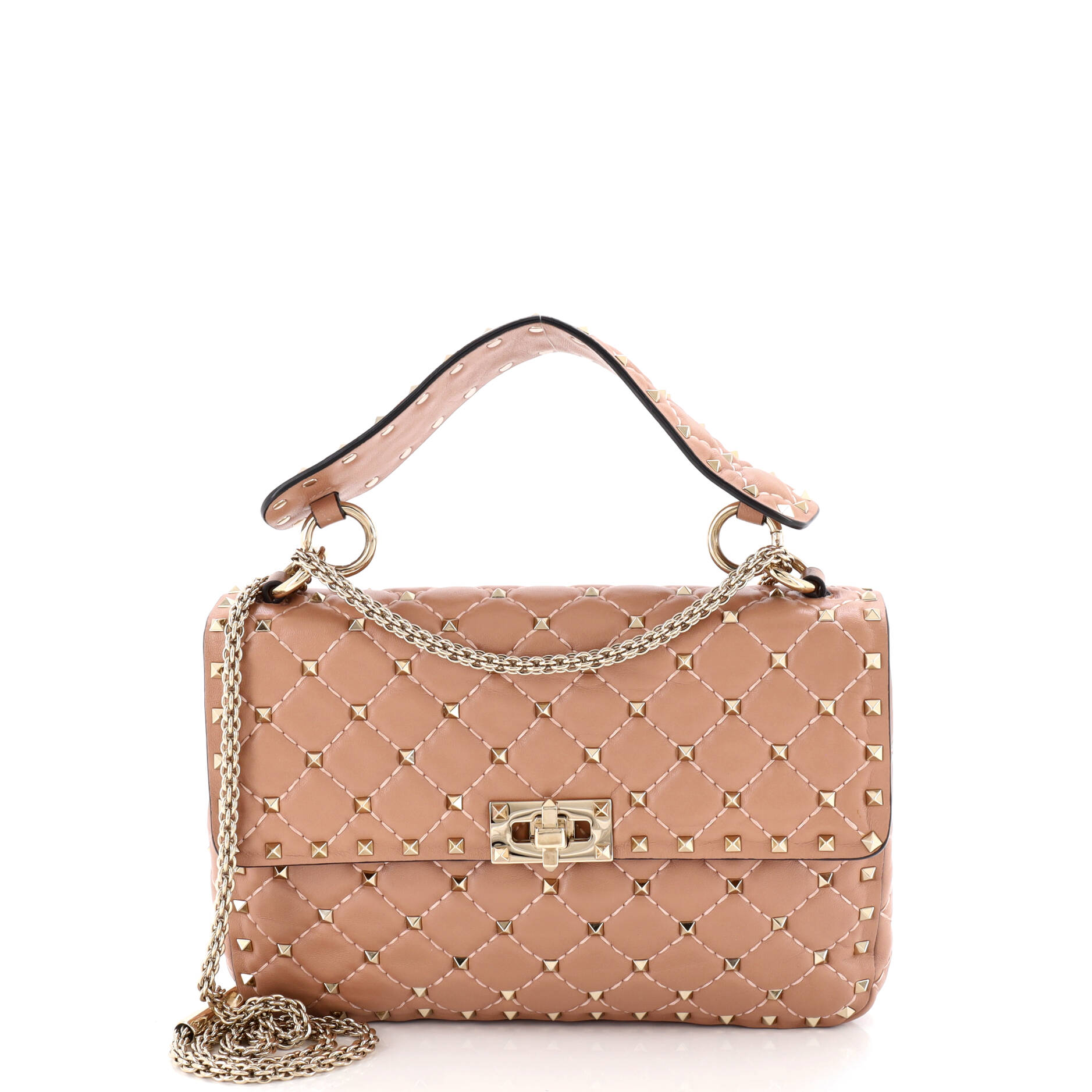Rockstud Spike Flap Bag Quilted Leather Medium