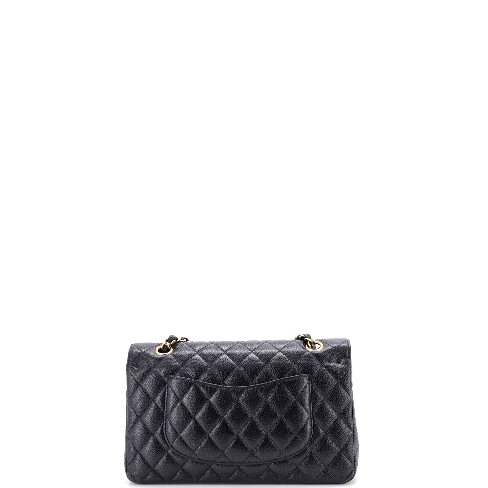 Classic Double Flap Bag Quilted Caviar Medium