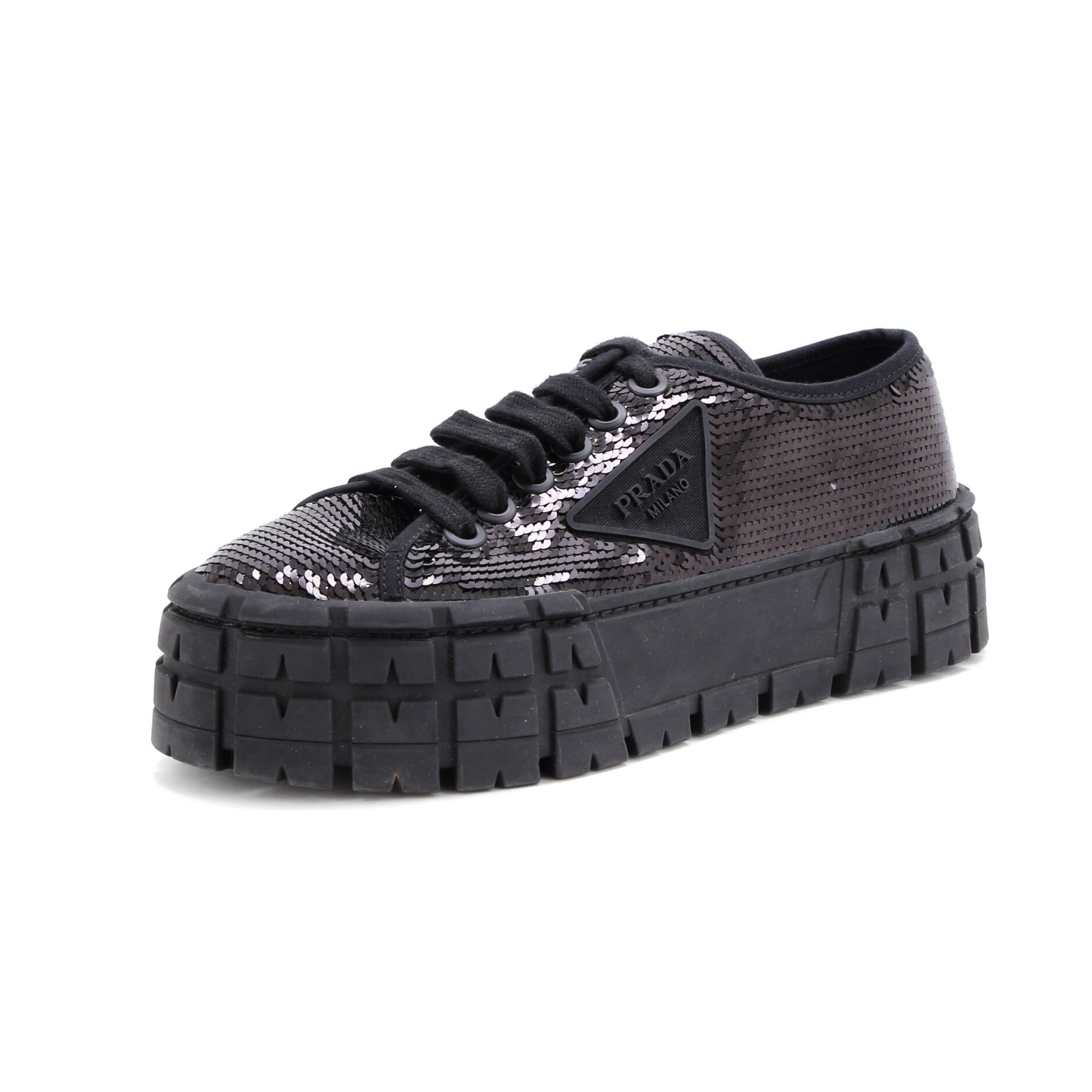 Women's Double Wheel Platform Sneakers Sequins