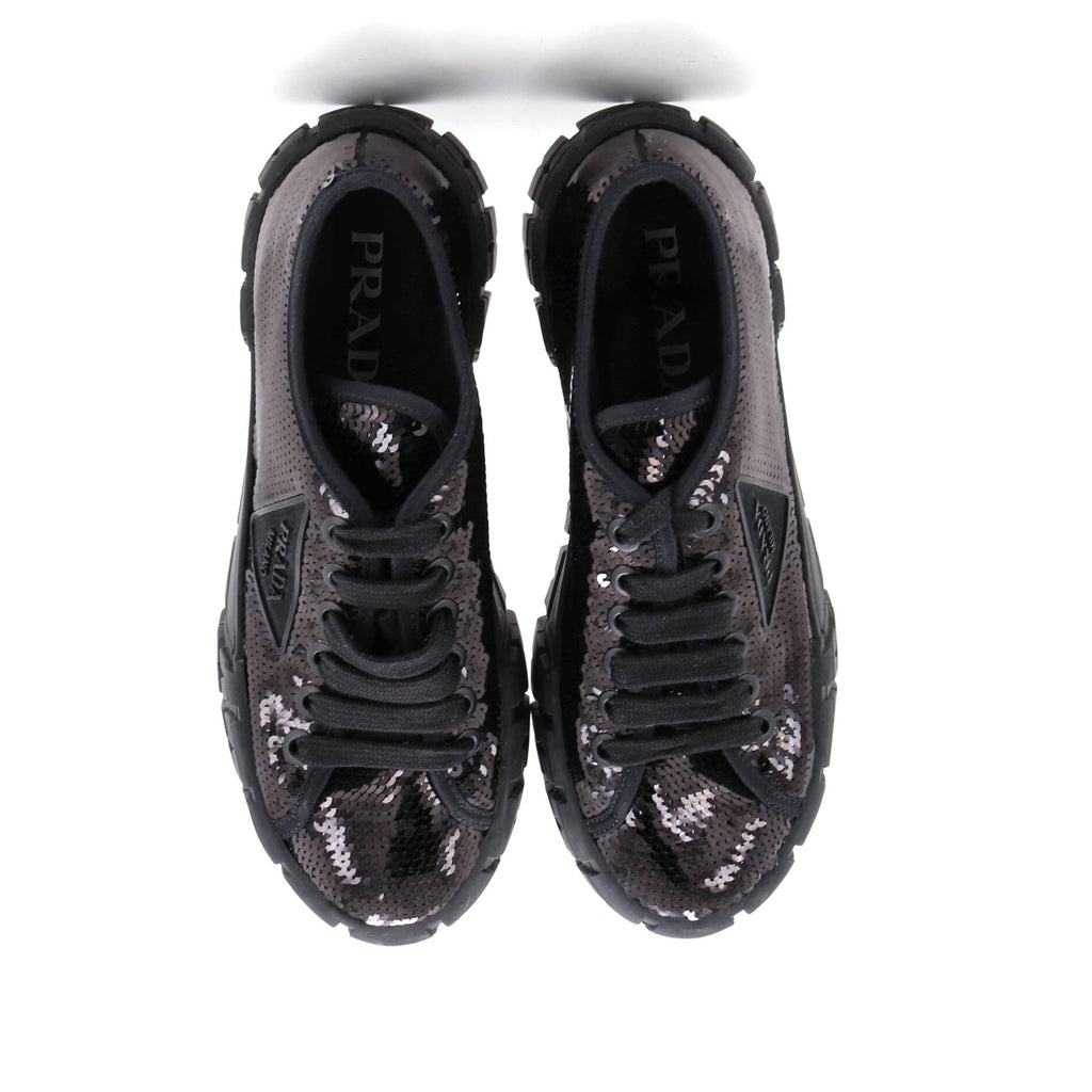Women's Double Wheel Platform Sneakers Sequins
