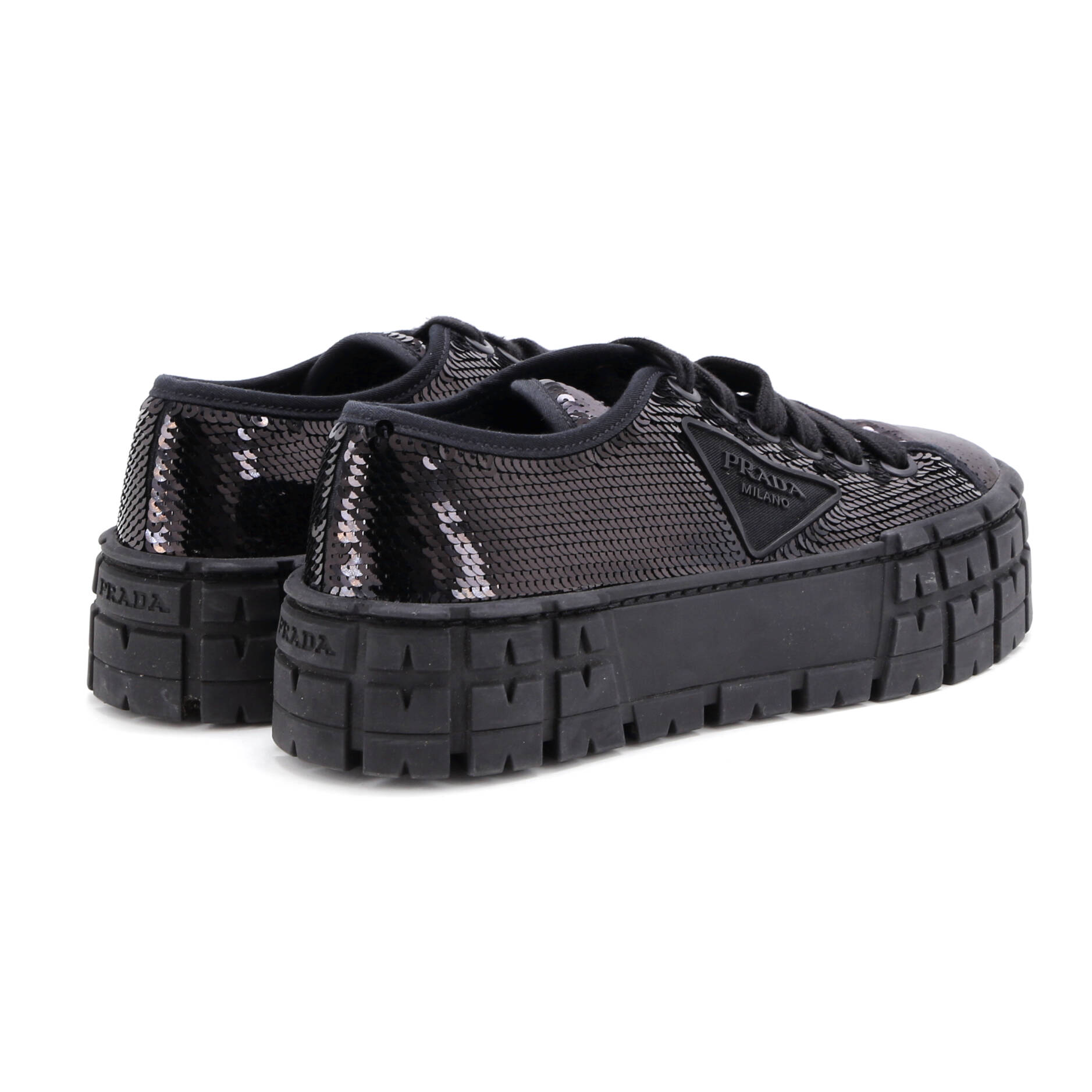 Women's Double Wheel Platform Sneakers Sequins