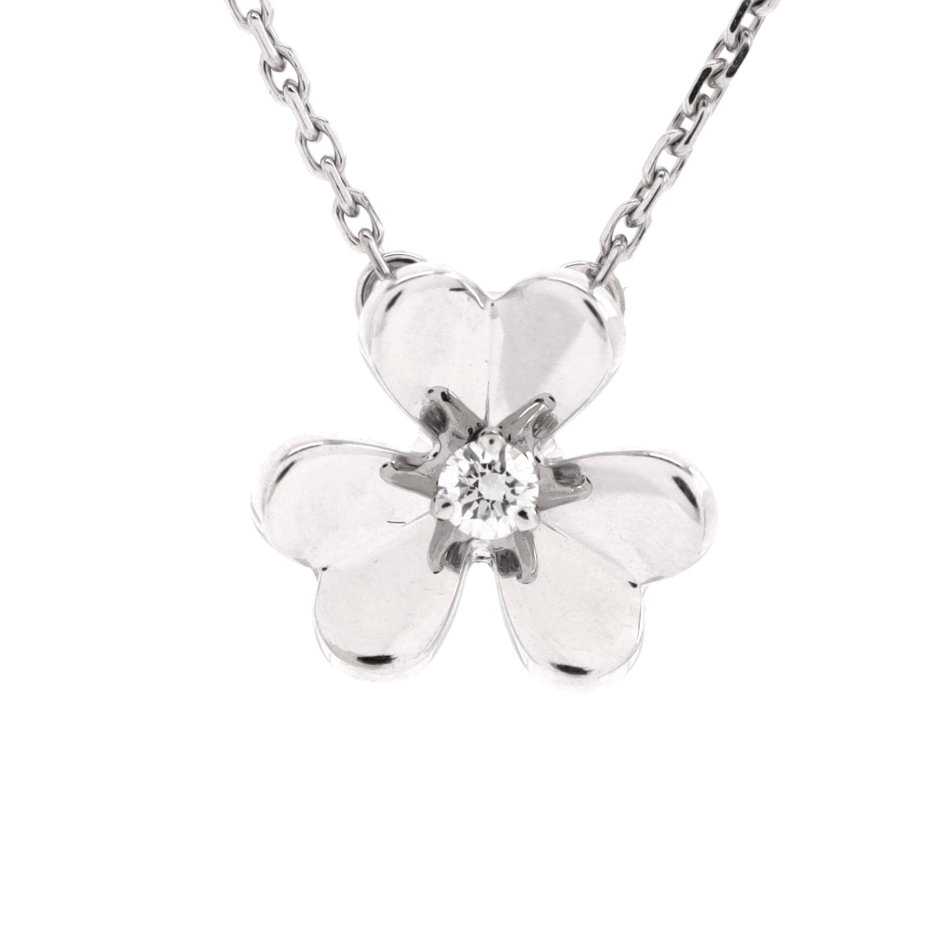 Frivole Pendant Necklace 18K White Gold and Diamond Mini