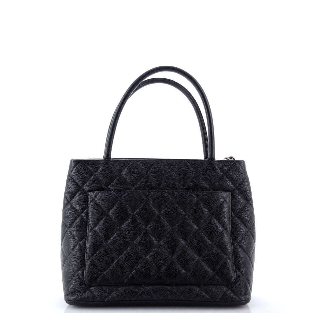 Medallion Tote Quilted Caviar