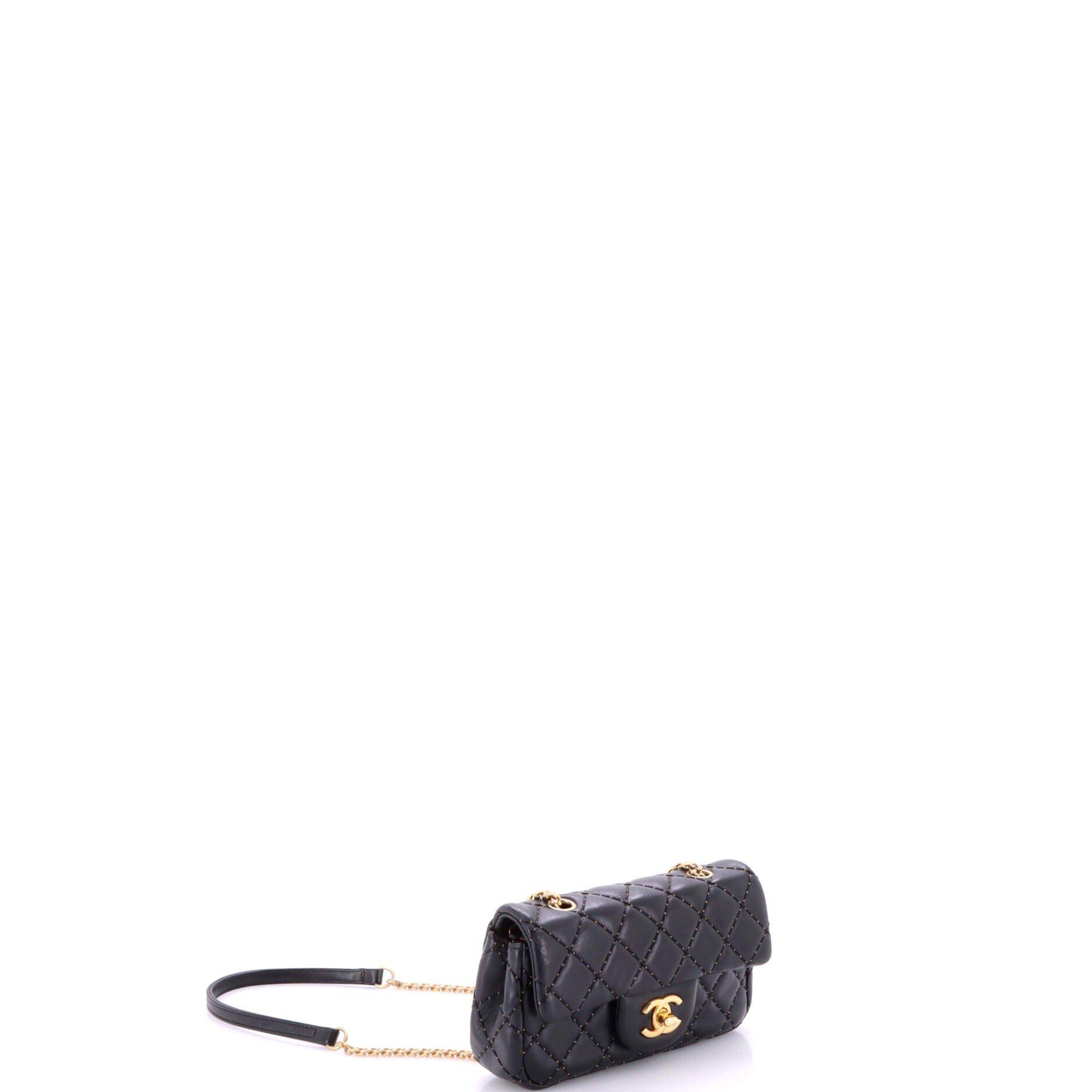 Classic Single Flap Bag Studded Quilted Lambskin Extra Mini