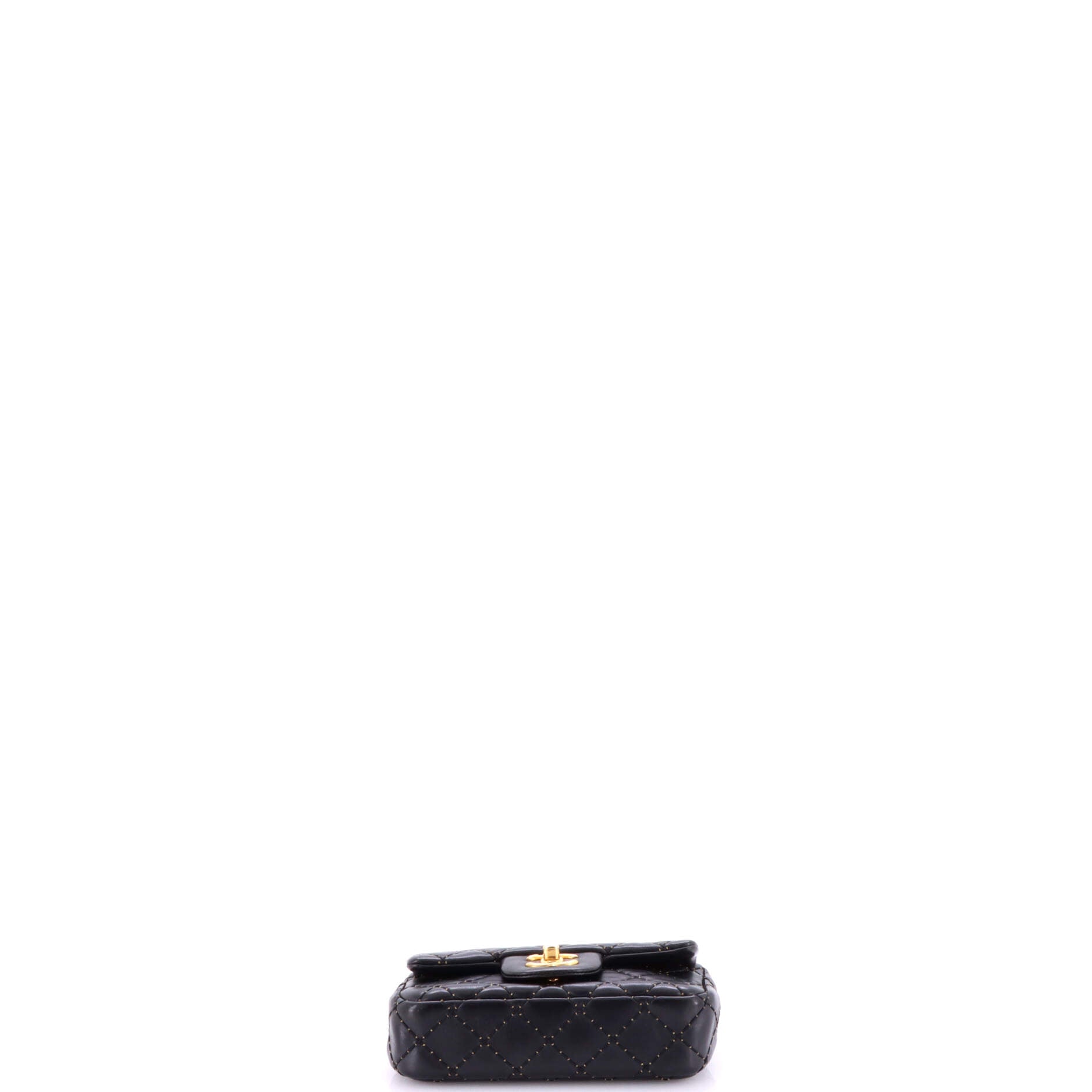 Classic Single Flap Bag Studded Quilted Lambskin Extra Mini