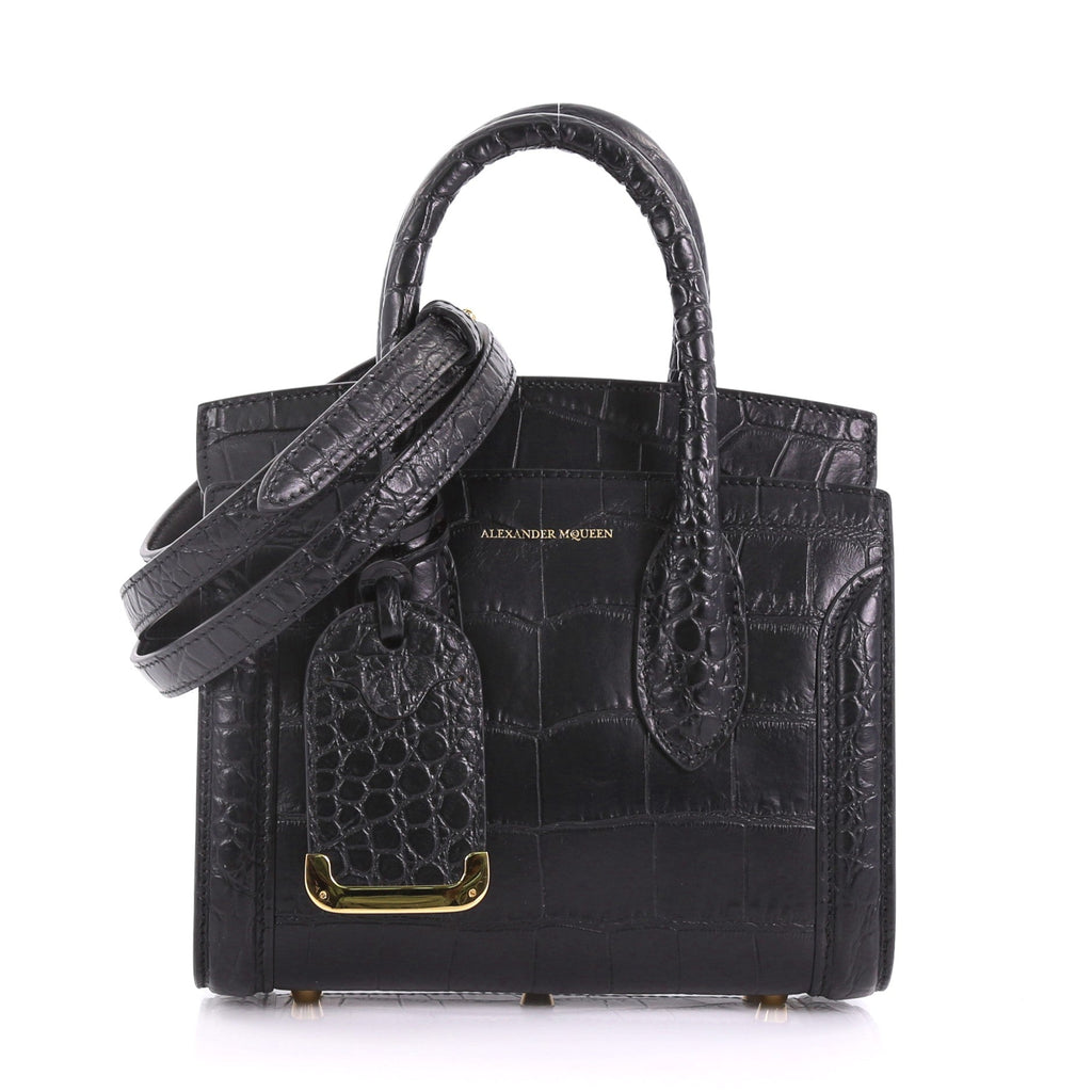 Heroine Tote Crocodile Embossed Leather Mini