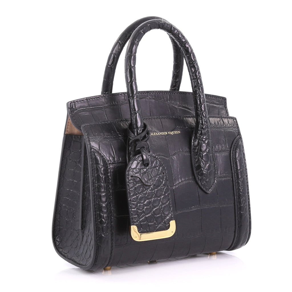 Heroine Tote Crocodile Embossed Leather Mini