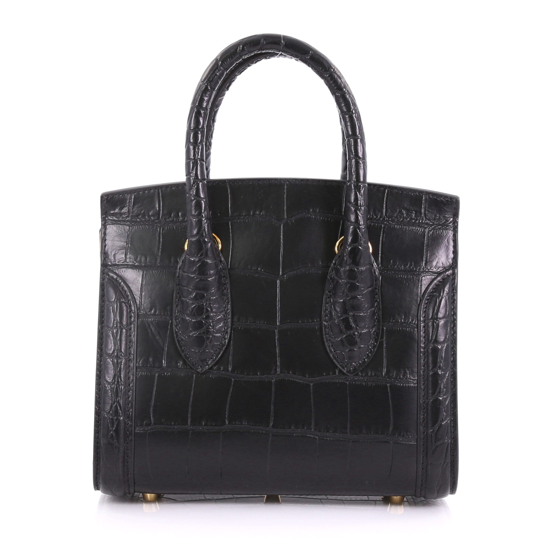 Heroine Tote Crocodile Embossed Leather Mini