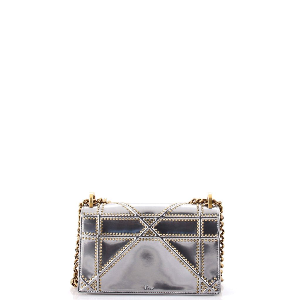 Diorama Flap Bag Studded Patent Small